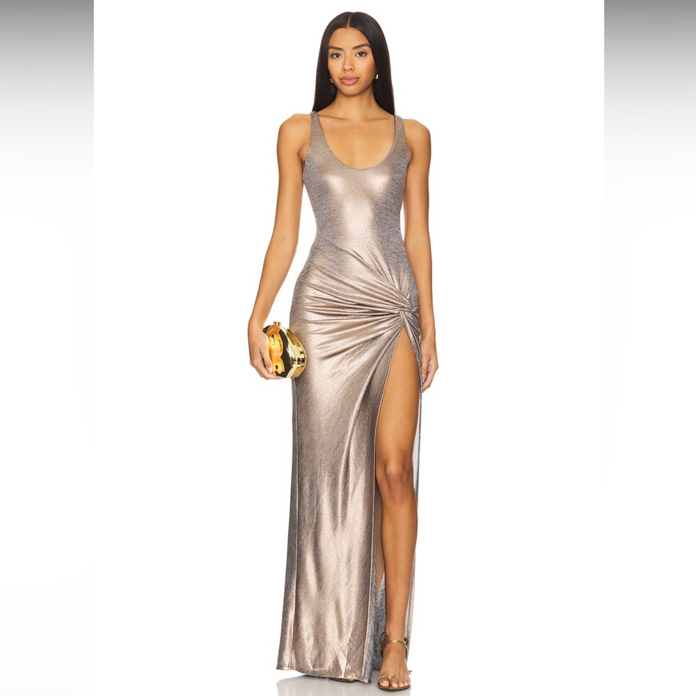 NWT! Lovers and Friends Tonya Maxi Dress in Gold